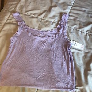 Purple tank top with lace sides!